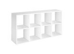 Mid.you Regal, Weiß, Holzwerkstoff, 8 Fächer, 110x56x33 cm, Fsc, Wohnzimmer, Regale, Bücherregale