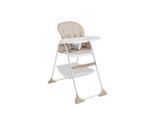 Joie Hochstuhl Mimzy Snacker , Weiß, Taupe , Kunststoff , 52x105x88 cm , EN 14988 , Sitzfläche verstellbar, Essbrett abnehmbar, zusammenklappbar, 5-Punkt-Gurt, Tablett , Babymöbel, Hochstühle & Zubehör, Hochstühle