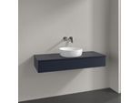 Villeroy und Boch Antao Waschtisch-Unterschrank K10010HG 120x19x50cm, Waschbeckenplattenfarbe Lack, midnight blue matt lacquer
