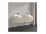 Villeroy und Boch Antao Waschtisch-Unterschrank L28050HJ mit Beleuchtung, 4 Auszüge, 1600 x 360 x 500 mm, Front ohne Struktur, Silk Grey Matt Lacquer / Silk Grey Matt Lacquer