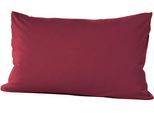 Kissenbezug PRIMERA "Primera Mako-Feinjersey Kissenbezug im Doppelpack", rot (bordeaux), B:40cm L:60cm, Feinjersey, Obermaterial: 100% Baumwolle, Kissenbezüge, Kissenbezug, In vielen Uni-Tönen