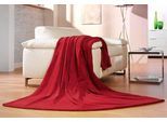 Wohndecke GÖZZE "Memphis", rot, B:150cm L:200cm, Kunstfaser, Wohndecken, Wohndecke, in tollen Unifarben, Kuscheldecke