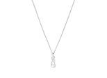 Kette mit Anhänger AMOR "Infinity/Unendlichkeitsschleife", silberfarben, weiß, Halsketten, Damen, Silber 925 (Sterlingsilber), L: 42 B: 1mm, mit Zirkonia (synth.), B:1mm