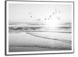 Kunstdruck REINDERS "Sonnenuntergang", schwarz (farbe bild(er): schwarz, weiß), B:70cm H:50cm T:1,6cm, MDF, Bilder