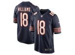 Footballtrikot NIKE "Nike Trikot Chicago Bears NFL Home Game Jersey Williams 18", Herren, Gr. L, blau (mehrfarbig), 100% Polyester, Trikots