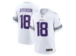 Footballtrikot NIKE "Nike Trikot Minnesota Vikings NFL Alt. Jersey Jefferson 18", Herren, Gr. M, weiß (mehrfarbig), 100% Polyester, Trikots