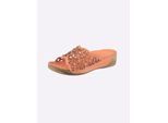 Pantolette ANDREA CONTI, Damen, Gr. 36, lachs, Glattleder, Schuhe Pantolette