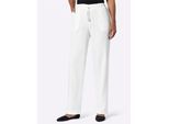 Schlupfhose CLASSIC BASICS, Damen, Gr. 24, Kurzgrößen, weiß, 49% Viskose, 43% Baumwolle, 8% Leinen, unifarben, Hosen Schlupfhose