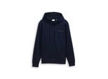 TOM TAILOR Herren Hoodie Sweatshirt, blau, Uni, Gr. M