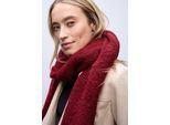 Schal STREET ONE, Damen, Gr. onesize, carpet rot, Stoff, 97% Polyester, 3% Elasthan, unifarben, Modetücher Schal, aus softem Materialmix