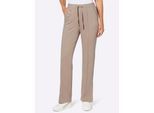 Sweathose CLASSIC BASICS, Damen, Gr. 24, Kurzgrößen, beige (sesam), 50% Baumwolle, 50% Polyester, unifarben, Hosen Sweathose