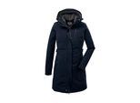 Parka KILLTEC "KOW 165 WMN PRK", Damen, Gr. 48, blau (navy), Obermaterial: 100% Polyester.Futter: 100% Polyester.Füllung: 100% Polyester, Jacken Parka, Wasser- und winddichter Parka mit Teddyfleece und abnehmbarer Kapuze
