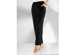 Schlupfhose CLASSIC BASICS, Damen, Gr. 24, Kurzgrößen, schwarz, 52% Polyester, 48% Viskose, unifarben, lang, Hosen Schlupfhose
