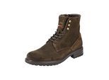 Schnürstiefelette PANTOFOLA D´ORO "Pantofola d'Oro Stiefelette Veloursleder", Herren, Gr. 41, mittelbraun, Veloursleder, Schuhe Schnürstiefelette