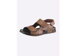 Sandale CLASSIC, Herren, Gr. 41, braun (camel), Glattleder, Rindsleder, Basic, Schuhe Sandale