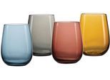 Gläser-Set RITZENHOFF & BREKER "Palermo", bunt, B:8cm H:11cm Ø:8cm, Glas, Trinkgefäße, Trinkglas im 4er Set, je 475 ml