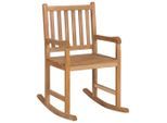 vidaXL Schaukelstuhl Massivholz Teak
