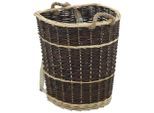 vidaXL Holzkorb mit Trageriemen 44,5×37×50 cm Natur Weide
