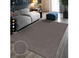 Teppich SANAT "UNI , auch als Läufer- und Rundgrössen erhältlich", grau, B:140cm H:13mm L:200cm, Kunstfaser, Teppiche, Teppich, robuster Kurzflorteppich, grosse Farbauswahl, Wohnzimmer, alle Räume