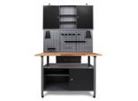 Werkbankset , Anthrazit, Grau , Holz, Metall , Buche , 1,1 Fächer , 1 Schubladen , 120x205x60 cm , FSC , Freizeit & Co, Heimwerken, Werkstatteinrichtung