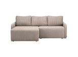 Carryhome Ecksofa, Beige, Textil, Füllung: Schaumstoff, Silikon, seitenverkehrt montierbar, L-Form, 217x146 cm, Fsc, Stoffauswahl, Liegefunktion, Rücken echt, Wohnzimmer, Sofas & Couches, Wohnlandschaften, Ecksofas mit Schlaffunktion