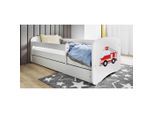 Mid.you Kinder-/Juniorbett Babydreams, Weiß, Holzwerkstoff, Birke, Schichtholz,Sperrholz, H2, 1-Zonen, Höhe ca. 15 cm, links montierbar, rechts montierbar, 80x160 cm, nicht verstellbar, Kinderzimmer & Jugendzimmer, Kindermöbel, Kinderbetten