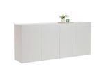 Hom`in Sideboard , Weiss , Holzwerkstoff , 6 Fächer , 180x80x42 cm , hängend , Kleinmöbel, Kommoden, Sideboards