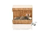 Rohrschneider ® Katzen Liegemulde Cäsar für Wandmontage, Kletterwand-Element mit Gratis-Spielballset