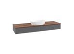 Villeroy und Boch Antao Waschtisch-Unterschrank K14112GK 160x19x50cm, Waschbeckenplattenfarbe warm walnut, anthracite matt lacquer
