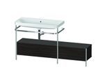 Duravit Happy D.2 Plus Möbelwaschtisch-Kombination HP4863N6969 160x49cm, mit Metallkonsole, ohne Hahnloch, nussbaum gebürstet
