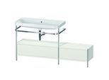Duravit Happy D.2 Plus Möbelwaschtisch-Kombination HP4863N3939 160x49cm, mit Metallkonsole, ohne Hahnloch, nordic weiß seidenmatt