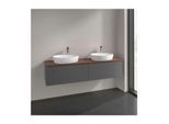 Villeroy und Boch Antao Waschtisch-Unterschrank K39052GK 2 Auszüge, 1600 x 360 x 500 mm, Front ohne Struktur, Anthracite Matt Lacquer / Warm Walnut