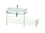 Duravit Happy D.2 Plus Möbelwaschtisch-Kombination HP4863O3636 160x49cm, mit Metallkonsole, 1 Hahnloch, weiß seidenmatt