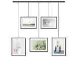 Umbra Collagen-Bilderrahmen , Schwarz , Metall, Glas , 5-teilig , 79.4x3.18x69.5 cm , Bilder & Rahmen, Bilderrahmen, Metallrahmen