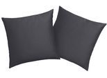 Kissenbezug OTTO HOME "Mila", anthrazit, B:40cm L:40cm, Satin, Obermaterial: 100% Baumwolle, Kissenbezüge, Kissenbezug, Satin Qualität, in Uni Design