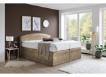 Boxspringbett "Madeira", beige, B:195cm L:210cm, WESTFALIA SCHLAFKOMFORT, Komplettbetten, Boxspringbett