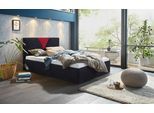 Polsterbett "Malibu", schwarz (schwarz, rot), B:152cm L:212cm, Bezug Bett: Microfaser (100% Polyester);Bonnell-Federkernmatratze: 51% Polypropylen, 39% Polyester und 10% Baumwolle;Kaltschaummatratze: 100% Polyester, Bezug abnehm- und waschbar bis 60C, WESTFALIA SCHLAFKOMFORT, Betten, Polsterbett, inkl. Bettkasten bei Ausführung mit Matratze