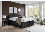Boxspringbett "Madeira", schwarz, B:175cm L:210cm, WESTFALIA SCHLAFKOMFORT, Komplettbetten, Boxspringbett