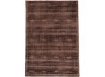 Teppich CARPETFINE "Ava Viskoseteppich", braun (dunkelbraun), B:160cm H:13mm L:230cm, Viskose, Teppiche, Teppich, Seidenoptik, leichter Glanz, auch als Läufer erhältlich