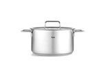 Kochtopf FISSLER "Fissler Pure Collection", silber (silberfarben), B:26cm H:18cm L:35cm Ø:24cm, Töpfe, Kochtopf, Made in Germany