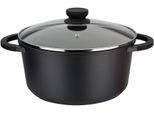 Kochtopf GSW "SilcoGuss noir", schwarz, H:13,5cm Ø:28cm, Töpfe, Kochtopf, Induktion