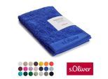 Gästehandtuch S.OLIVER "s.Oliver, Premium Qualität, 600 gr/m², auch als Sets erhältlich", blau, B:30cm L:50cm, Walkfrottier, Baumwolle, Handtücher, große Farbauswahl, auch als Duschtuch, Waschhandschuh, Handtuch
