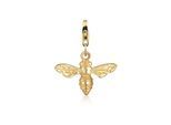 Charm-Einhänger NENALINA "Biene Anhänger Trend 925 Silber vergoldet", gold, Charms, Damen, ohne Stein, Silber 925 (Sterlingsilber)