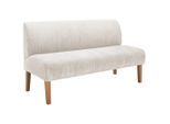 Sitzbank, Beige, Holz, Textil, Buche, massiv, 3-Sitzer, 163x88x75 cm, Stoffauswahl, mit Rückenlehne, Esszimmer, Bänke, Sitzbänke