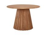 Livetastic Esstisch, Natur, Holz, Mangoholz, vollmassiv, rund, konisch, Säule, 115x76x115 cm, Esszimmer, Tische, Esstische, Esstische rund