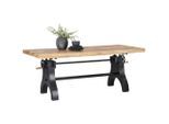 Ambia Home Esstisch, Natur, Holz, Mangoholz, vollmassiv, Holz, rechteckig, 90x77.5-93x200 cm, gastro- und objekttauglich, höhenverstellbar, Esszimmer, Tische, Esstische