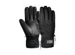 Skihandschuhe REUSCH "Daisy WINDSTOPPER", Damen, Gr. 8, schwarz, 80% Polyester, 20% Leder, unifarben, Handschuhe, mit winddichter, atmungsaktiver Funktion