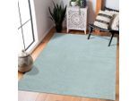 Teppich CARPET CITY "Friseé-Teppich FANCY900", grün (mint, türkis), B:140cm H:12mm L:200cm, Polypropylen, Teppiche, Teppich, Läufer, Kurzflor, Einfarbig, 3D-Optik, Streifen Look, Wohnzimmer