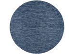 Teppich BRUNO BANANI "Venezia" Gr. 43, blau, H:4mm Ø:160cm, Kunstfaser, Teppiche, Teppich, Flachgewebe, Sisal-Optik, meliert, UV-beständig, Outdoor geeignet