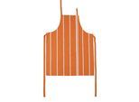 Kochschürze STUCO "Streifen", orange (orange, weiß), B:80cm L:85cm, Baumwolle, Schürzen, Kochschürze, mit Tasche und jacquardartiger Streifenwebung